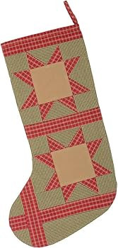 VHC Brands Holiday Decor-Dolly Star Green Patch Stocking, 20 x 12 | Amazon (US)