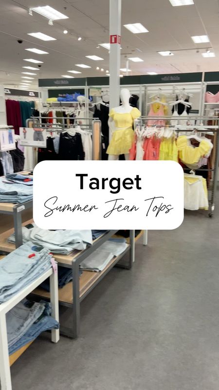 Found the cutest Jean tops at Target, all under $40. These all go great with baggy jeans. Mom jeans or a Jean skirt. Available in sizes XS - XL. 

Summer tops. Denim tops. Jean tops. Crop tops. @target

#LTKVideo #LTKSeasonal #LTKfindsunder50