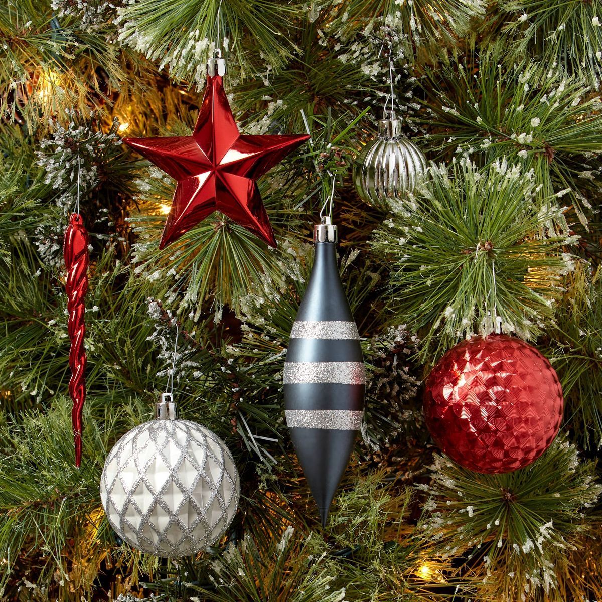 40ct Plastic Star Christmas Tree Ornament Set - Wondershop™ | Target