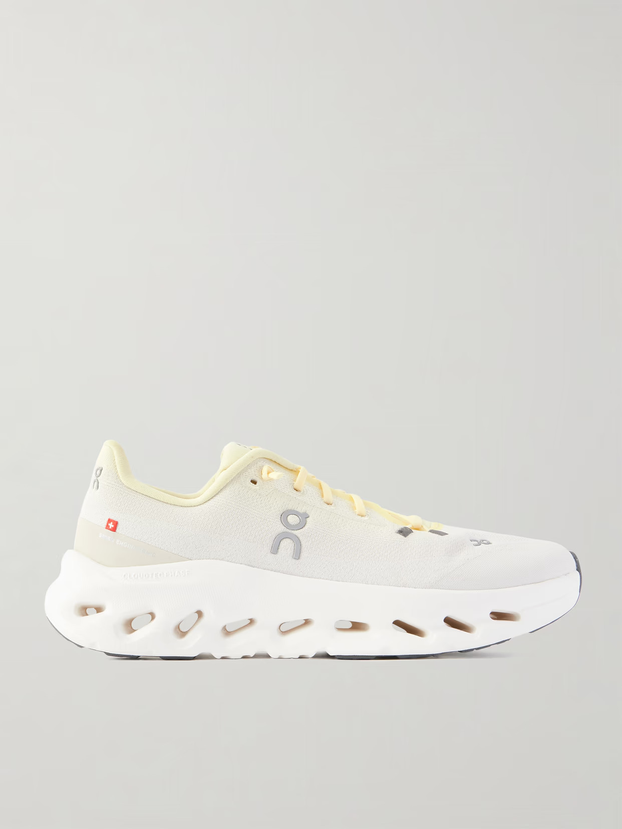 ON - Cloudtilt Mesh Running Sneakers - Cream | NET-A-PORTER (US)