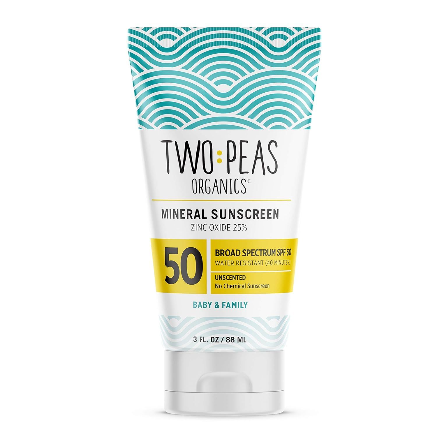 Two Peas Organics - All Natural Organic SPF 50 Sunscreen Lotion - Coral Reef Safe - Baby, Kid & F... | Amazon (US)