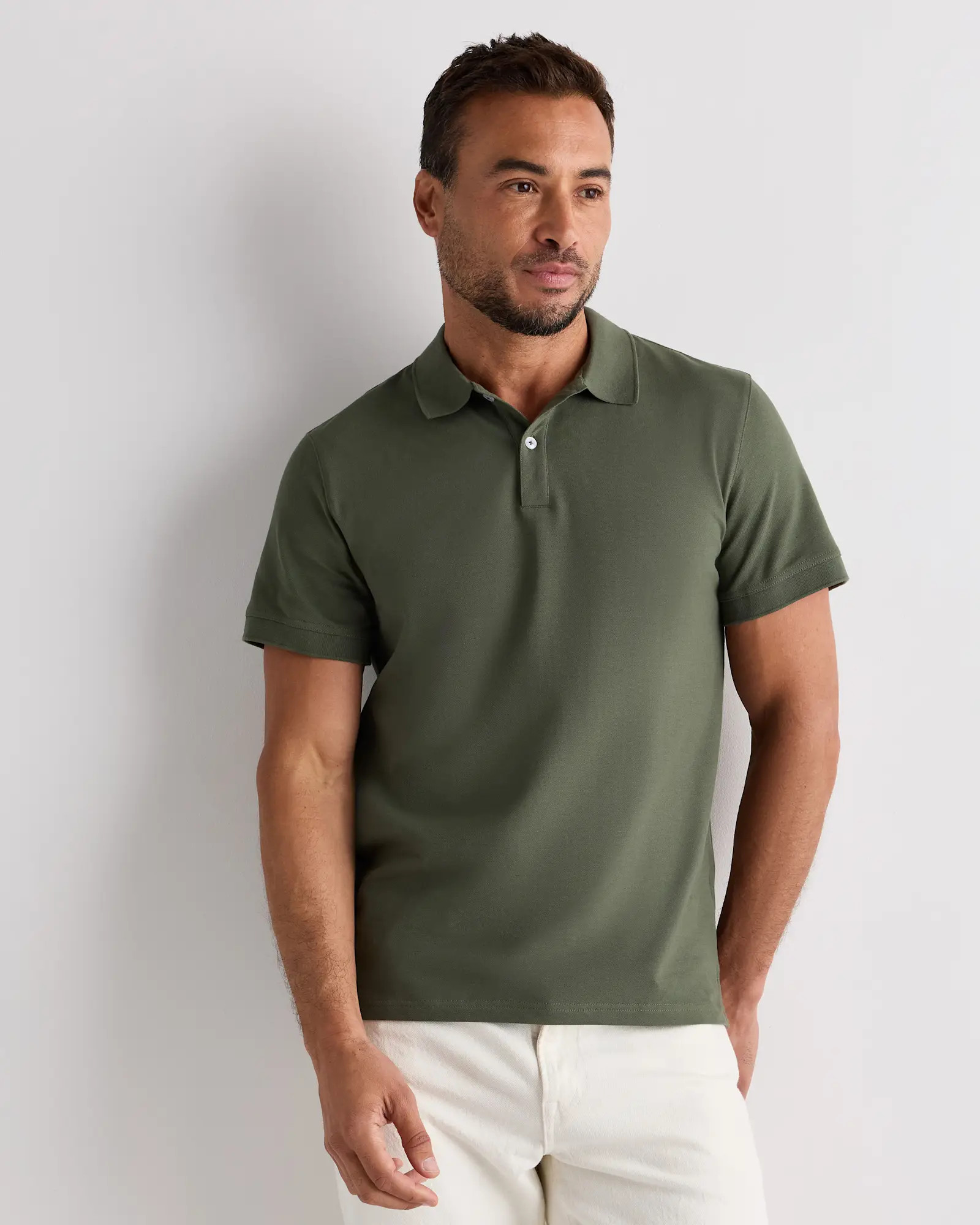 Organic Cotton Pique Polo in Loden Green | Quince