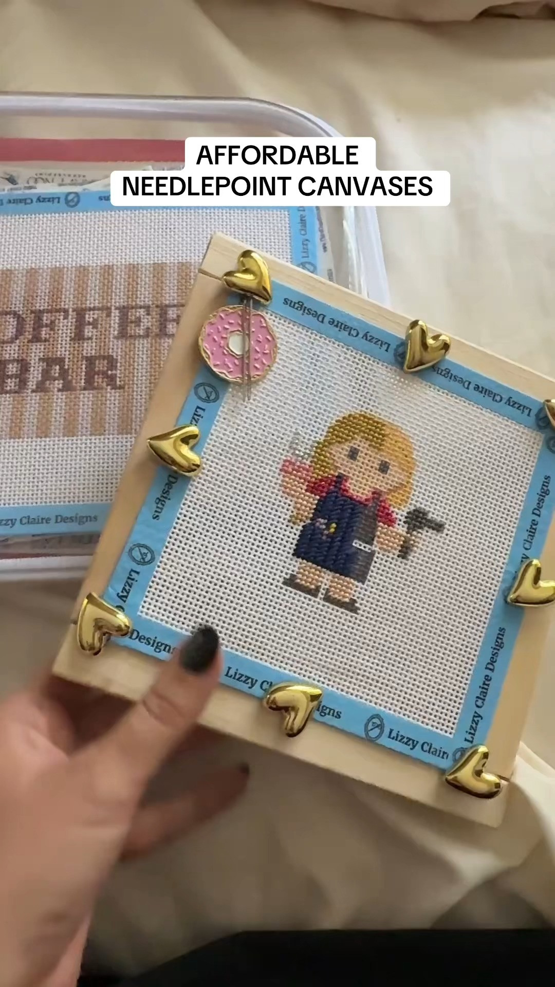 Needlepoint has become my favorite screen-free hobby lately because it helps me slow down without feeling bored. The finished design is so pretty that it deserves a spot on display. 

 #LTKdayinmylife #LTKHome #LTKSaleAlert
