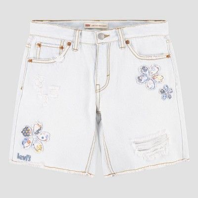 Levi's® Girls' Midi Jean Shorts - White | Target