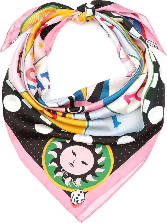 fortune spinner square silk scarf | Nordstrom