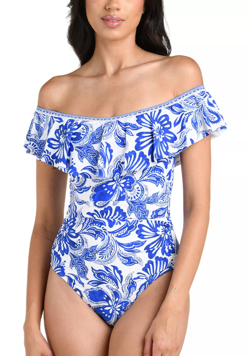 Women's Off Shoulder One Piece Swimsuit | Belk