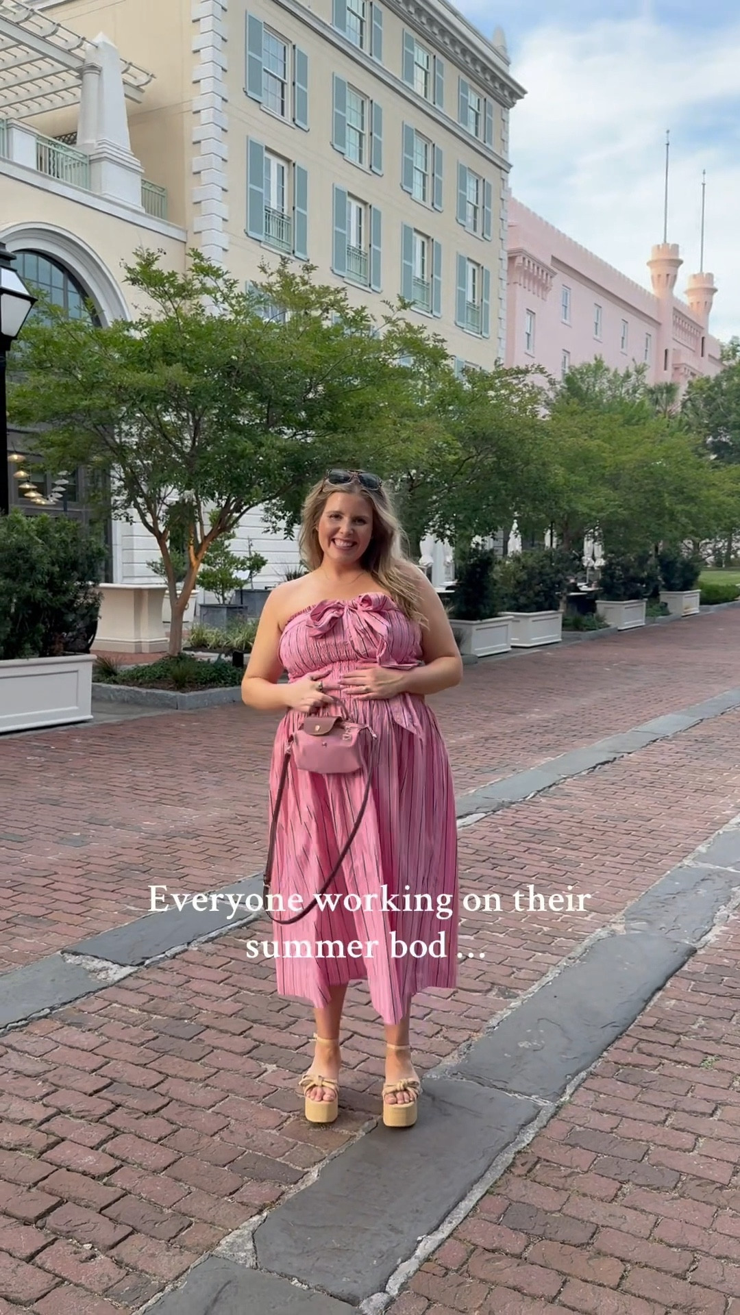 Wearing a 10 at 38 weeks pregnant in this Bump friendly pink striped bow dress damnson madder 


#LTKSaleAlert #LTKBump #LTKMidsize