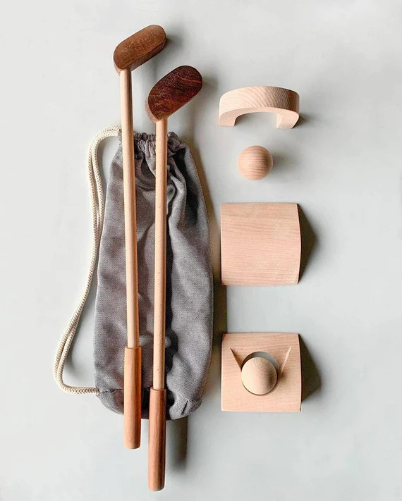 Kids Golf Game - wooden mini golf set toy, kids outdoor games, indoor game, kids gift, family fun... | Etsy (US)