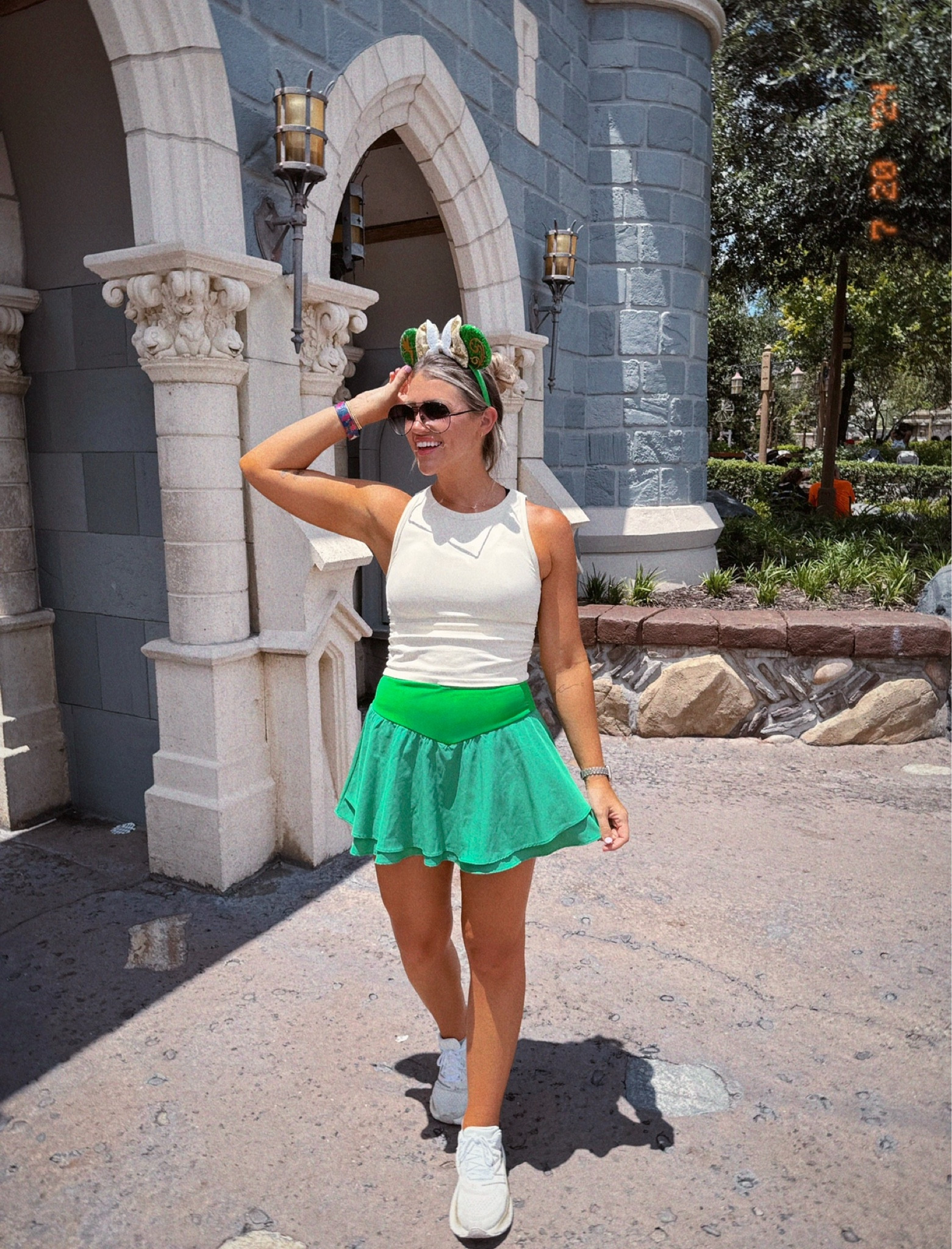 Disney outfit ideas for spring break 🏰 pretty much everything is Amazon! LMK if you want a part 2. ✨ And don’t forget— you can go to my LTK profile and type in “Disney” and sooo many of my outfits over the last year or so will pop up for you to shop from, or just use as inspo with what you may already have! 💕

Here’s a breakdown of sizing in each: *for reference, I’m 5’3.5”, size 2 or small is my true size. If I state TTS (true to size), I’m in my true sizing.. if not, I’ll note it below: 
🧚🏻 Tinker bell for MK: size M tank (I can’t live without these Amazon tanks!) // skort is TTS.
💙 R2-D2 ears with the FP inspired dress for HS is TTS.
🐀 Ratatouille look for EPCOT: size M shorts // S tee (runs oversized!! I tucked mine up into my bra here.. you could cut it, leave it out, or even tie it up in the back with a small, elastic hair tie). 
🐆 AK: same shorts, TTS // and TTS small tee. 

#disneyoutfits #disneymoms #disneymom #springbreak #springbreakflorida #disneyspringbreak #springbreakstyle #disneyoutfit #disneyfit #disneystyle #amazonfinds 

