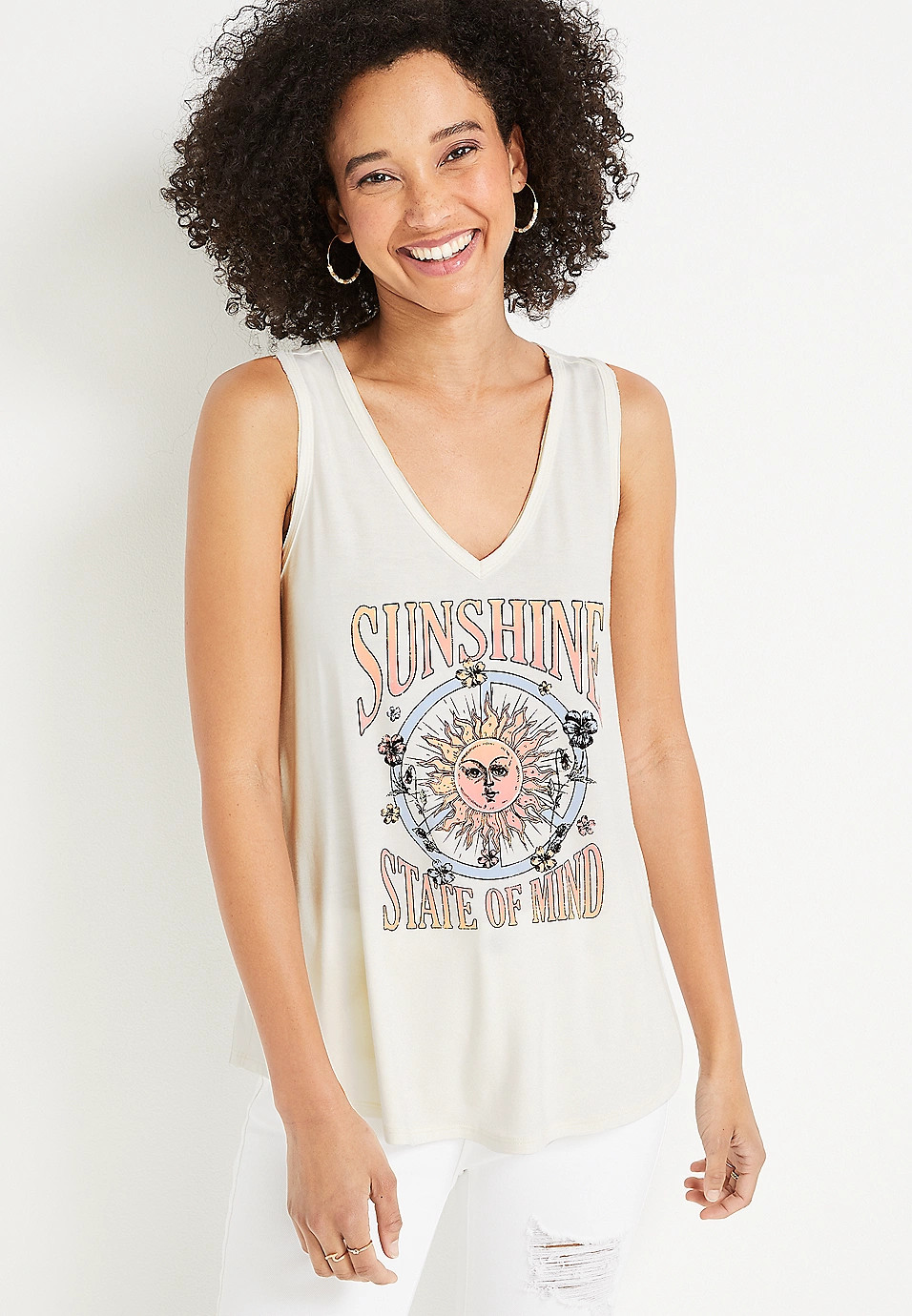 Sunshine State Of Mind Graphic Tank Top | Maurices