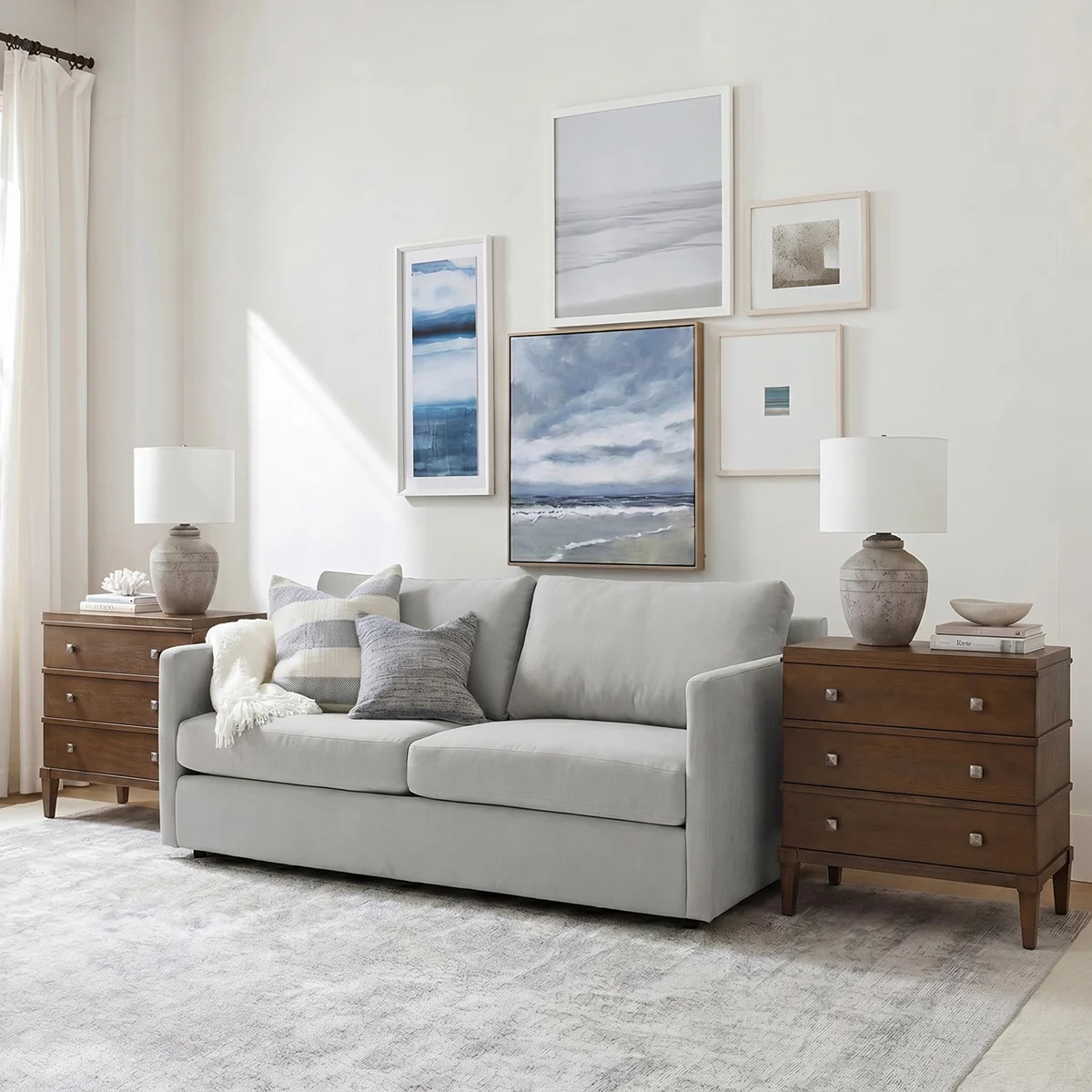 Taesan Transitional  27'' W 3-Drawer End Table with Charging Station and Solid Wood Legs (Set of ... | Wayfair North America
