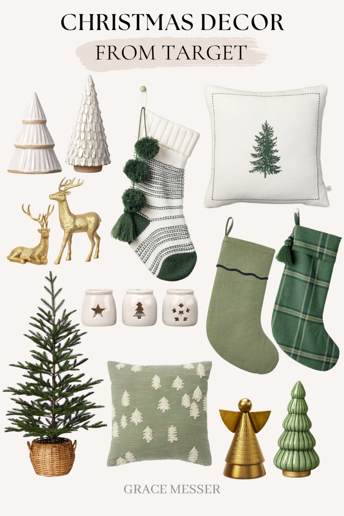 Neutral green & gold Christmas decor from Target!🤍 #targetstyle #targethome #traditionalchristmas #greenchristmasdecor #neutralchristmas green christmas #christmasdecor #neutralhomedecor #threshold #studiomcgee #goldchristmas

#LTKSeasonal #LTKHolidaySale #LTKHoliday