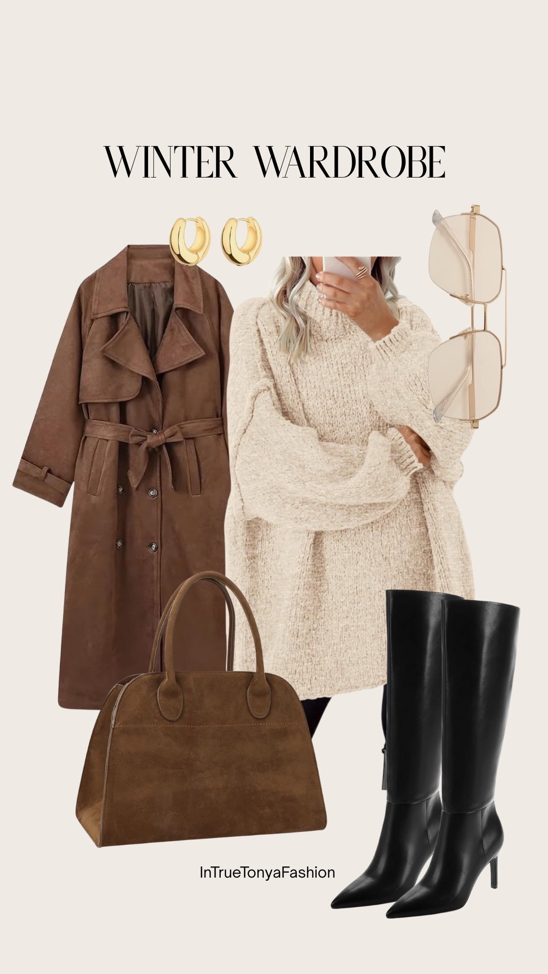 Winter outfit idea from amazon — oversized sweater, brown trench coat, black knee high boots and brown handbag







Winter outfit
Winter fashion
Amazon winter outfits
Trending winter fashion 
 casual winter outfits | winter fashion | size 4-6 | cold weather outfits | winter outfit ideas | layering outfit for the cold| winter fashion 2026 | outfit inspo | outfit ideas | winter outfits amazon  | casual outfit Ideas  | Outfits | Amazon Casual Outfit | Cute casual outfits | Preppy Outfit 

#LTKootd #LTKSaleAlert #LTKFindsUnder50