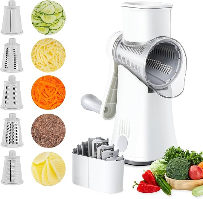 Cheese Grater,5-in-1 Cheese Grater With Handle, Perfect for Cheese Shredder in the Kitchen. Versa... | Amazon (US)