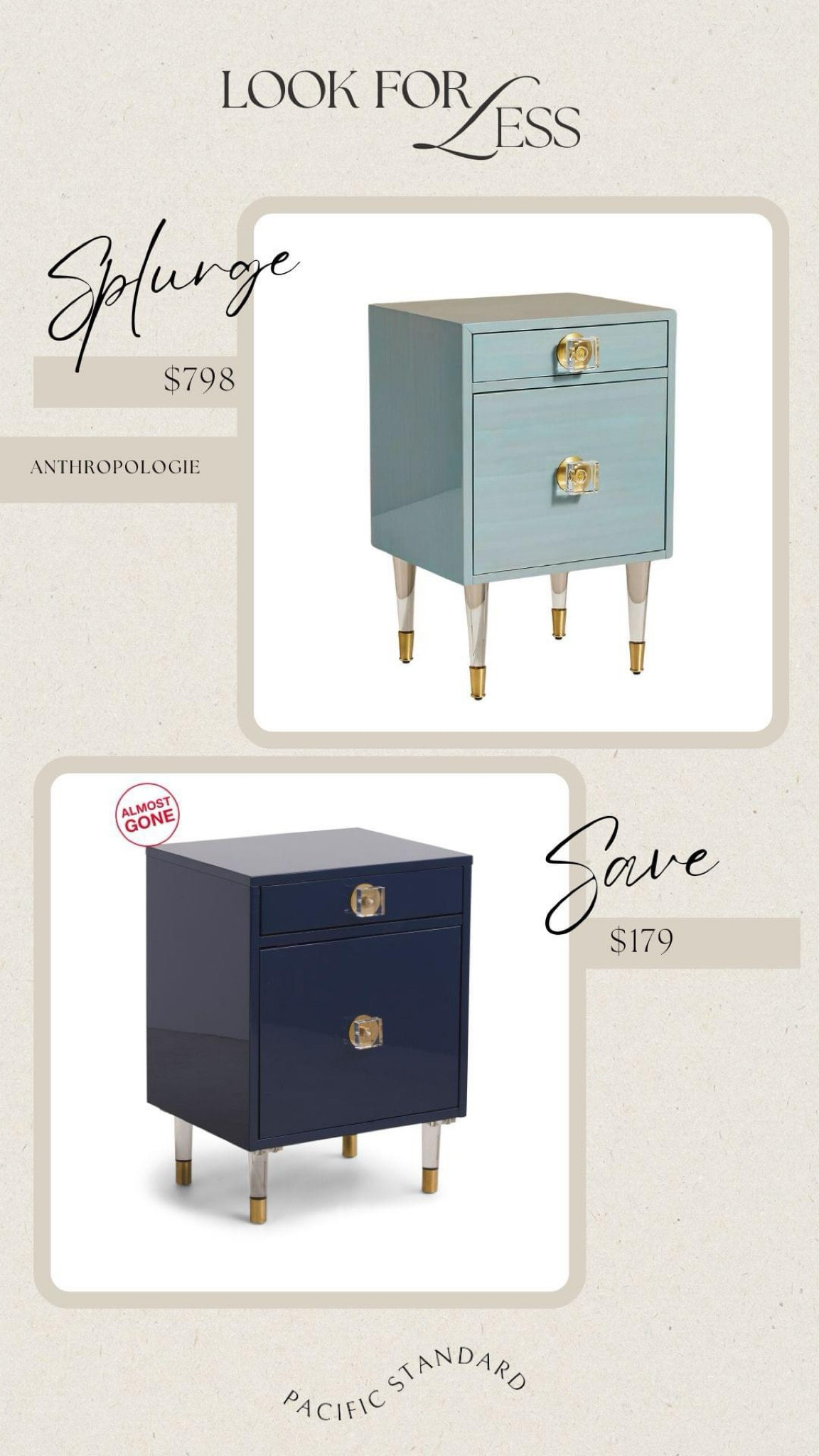 Daily Find #485 | Anthropologie Lacquered Regency Nightstand #lookforless



A great take on the regency style nightstand from Anthropologie! 



Look for less, spring home decor, splurge vs save, regency style furniture 

#LTKstyletip #LTKsalealert #LTKhome