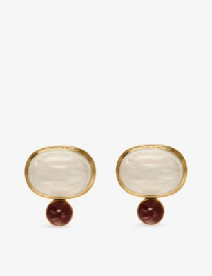 Solara 18ct Gold PVD Plated Stainless-Steel Earrings | Selfridges