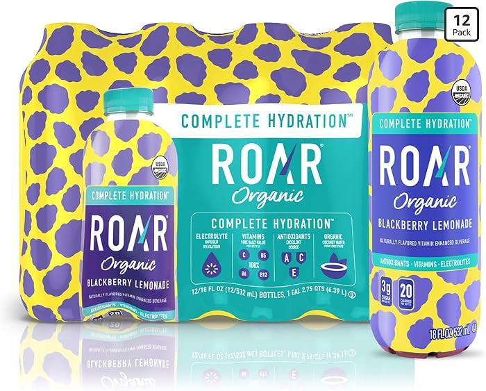ROAR Complete Hydration Organic - Electrolyte Drinks Loaded with Vitamins C, B5, B12 - Non-GMO, G... | Amazon (US)
