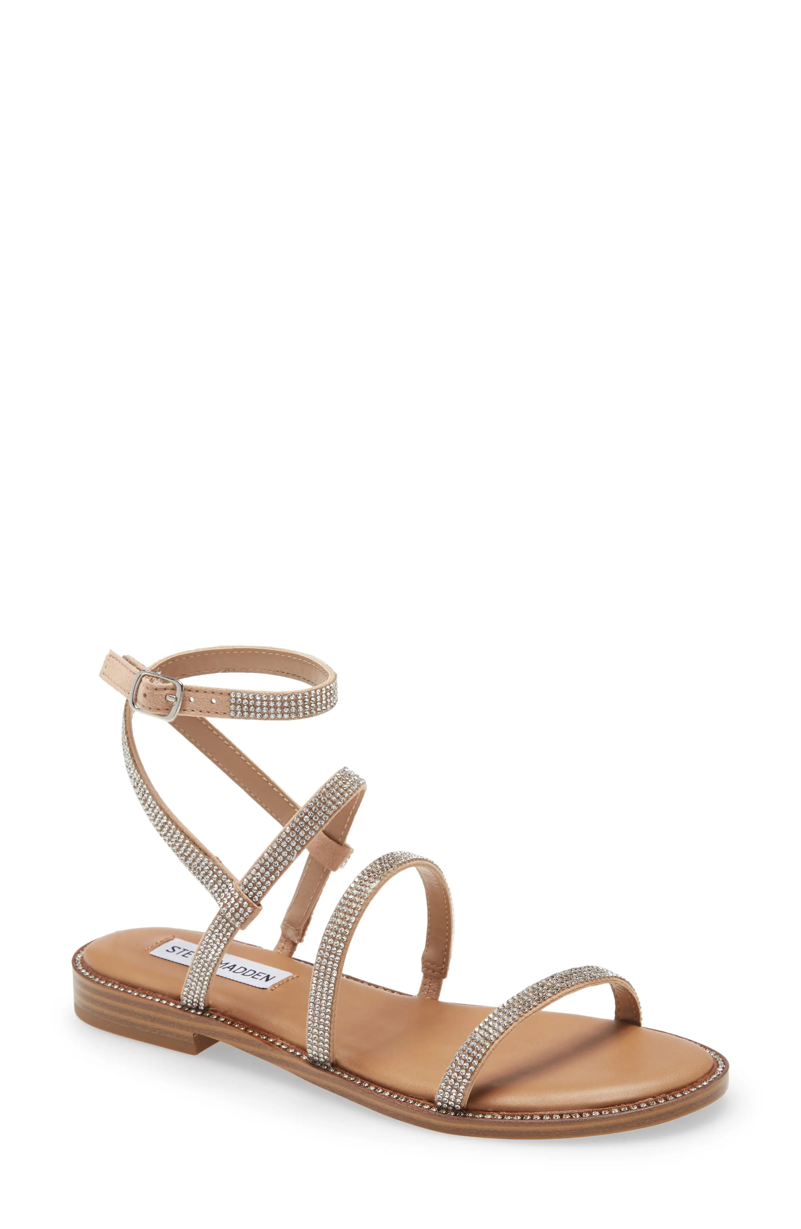 Women's Steve Madden Transport Studded Strappy Sandal, Size 10 M - Metallic (Nordstrom Exclusive) | Nordstrom