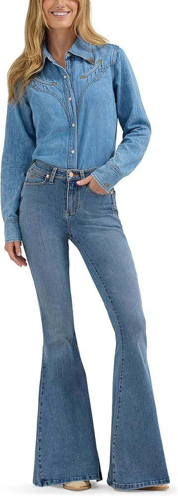 Wrangler Women's x Wilson Lainey Bell-Bottom, Daydream Wash | Amazon (US)