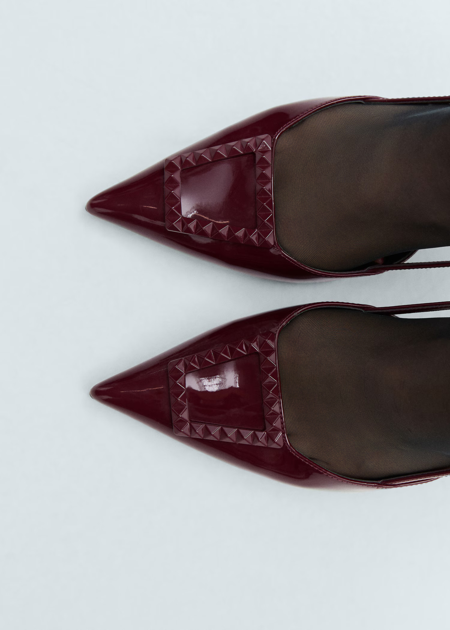 Patent leather slingback-heeled shoes - Women | MANGO United Kingdom | MANGO (UK)