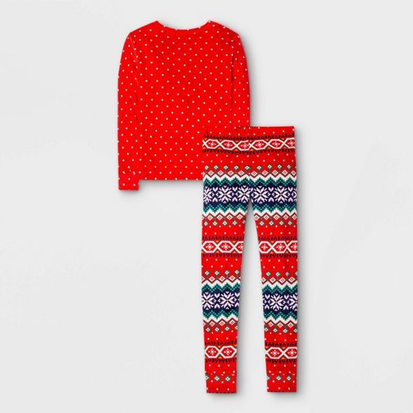 Boys' 2pc Snuggly Soft Fair Isle Pajama Set - Cat & Jack™ Red | Target