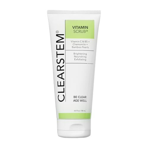 CLEARSTEM - VITAMINSCRUB - Antioxidant-Infused Scrub Cleanser - Exfoliating Face Wash + Body Scrub - Vitamin C, Hemp, Bamboo - Skin Care Products - Vegan, Gluten Free, Cruelty Free - 6 fl oz / 177ml | Amazon (US)