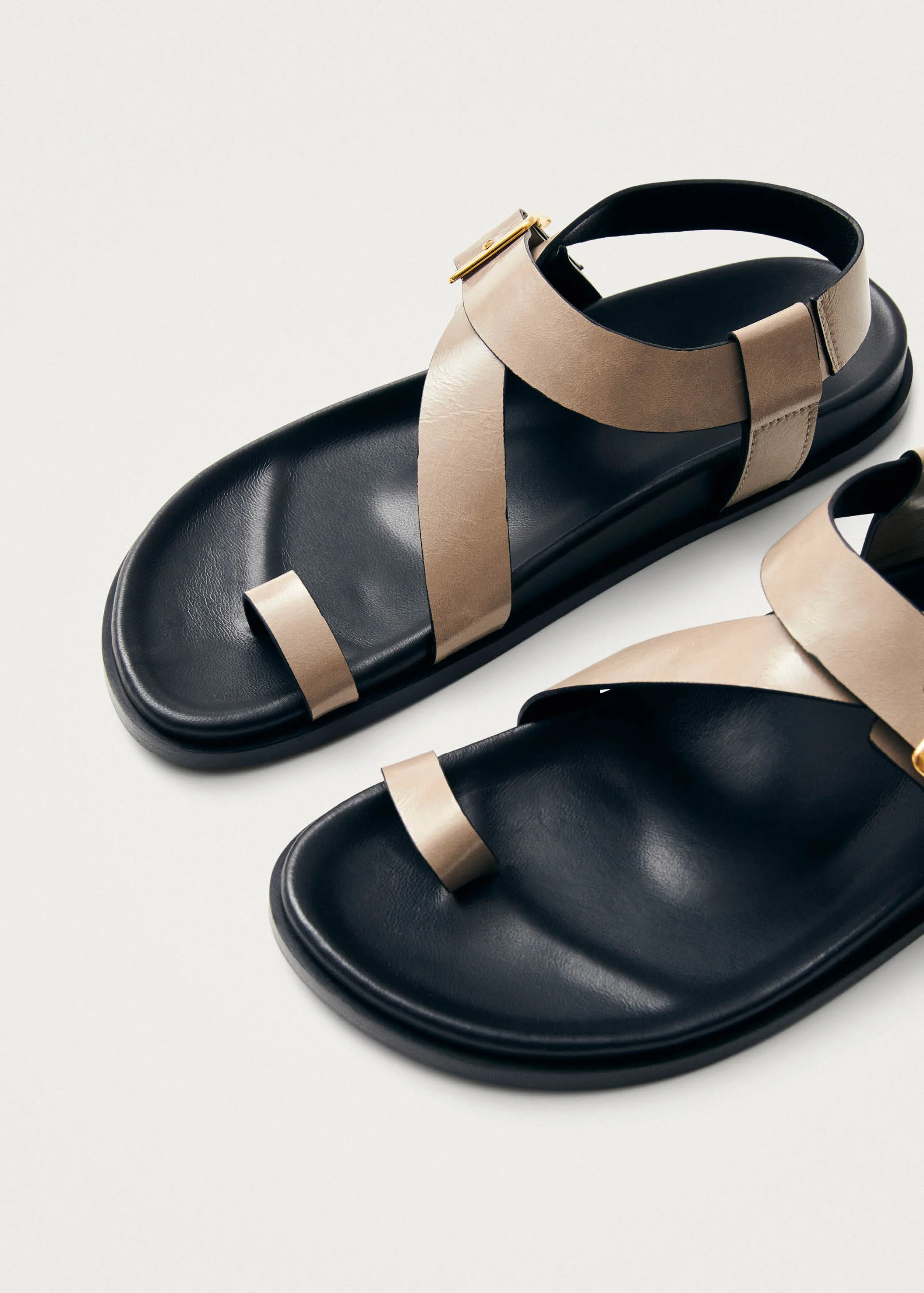 Siren Onix Stone Beige Leather Sandals | ALOHAS (Global)