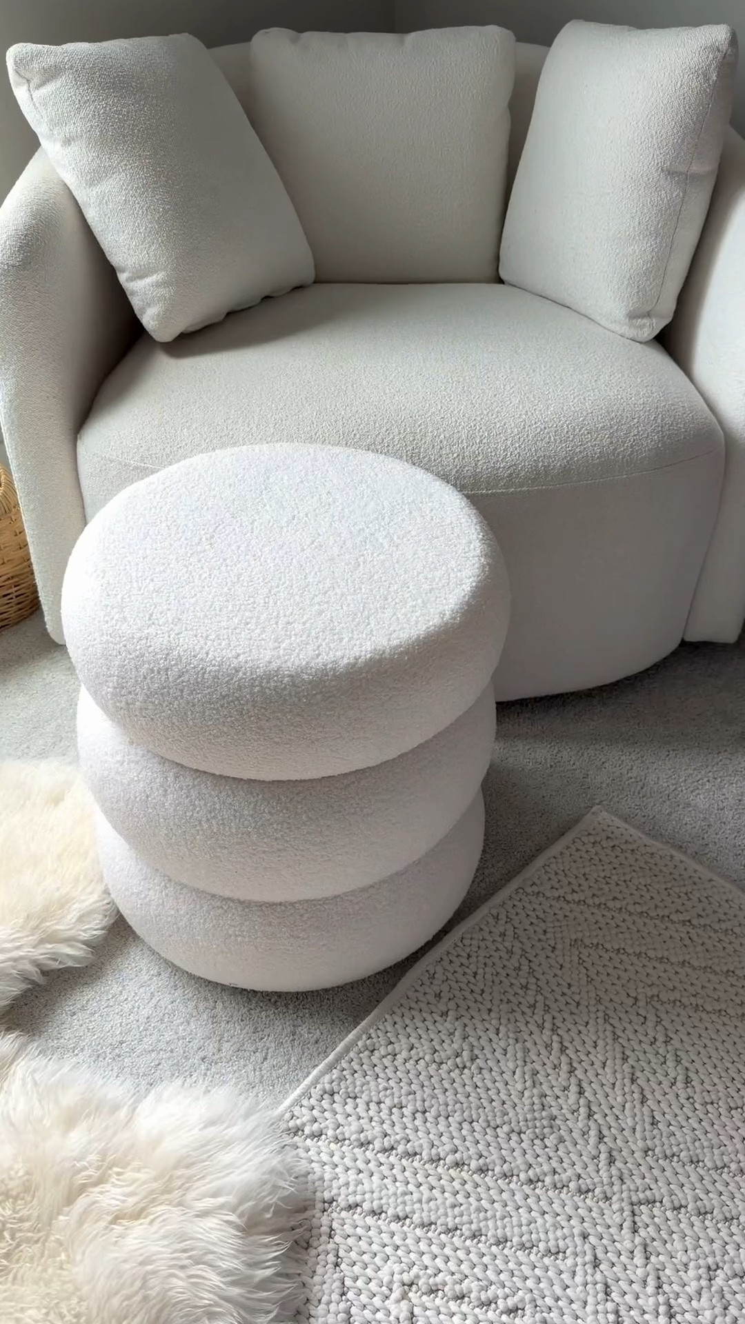 This cream bouquet ottoman looks like pottery barn, but the tag says Walmart. Love this for seating and storage. Can’t believe the price!
￼

#LTKOver40 #LTKHome #LTKSeasonal