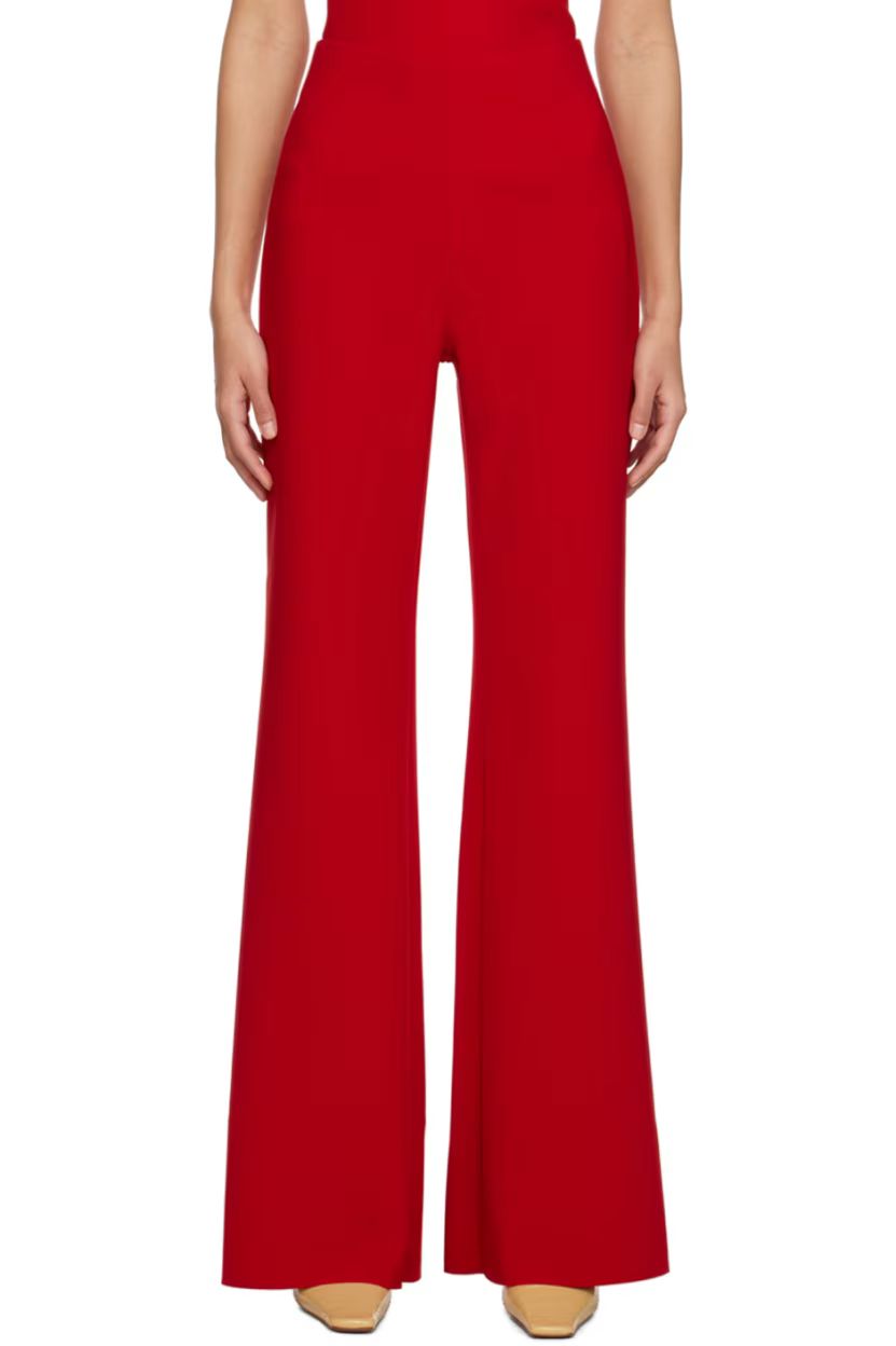 Red Bootcut Trousers | SSENSE
