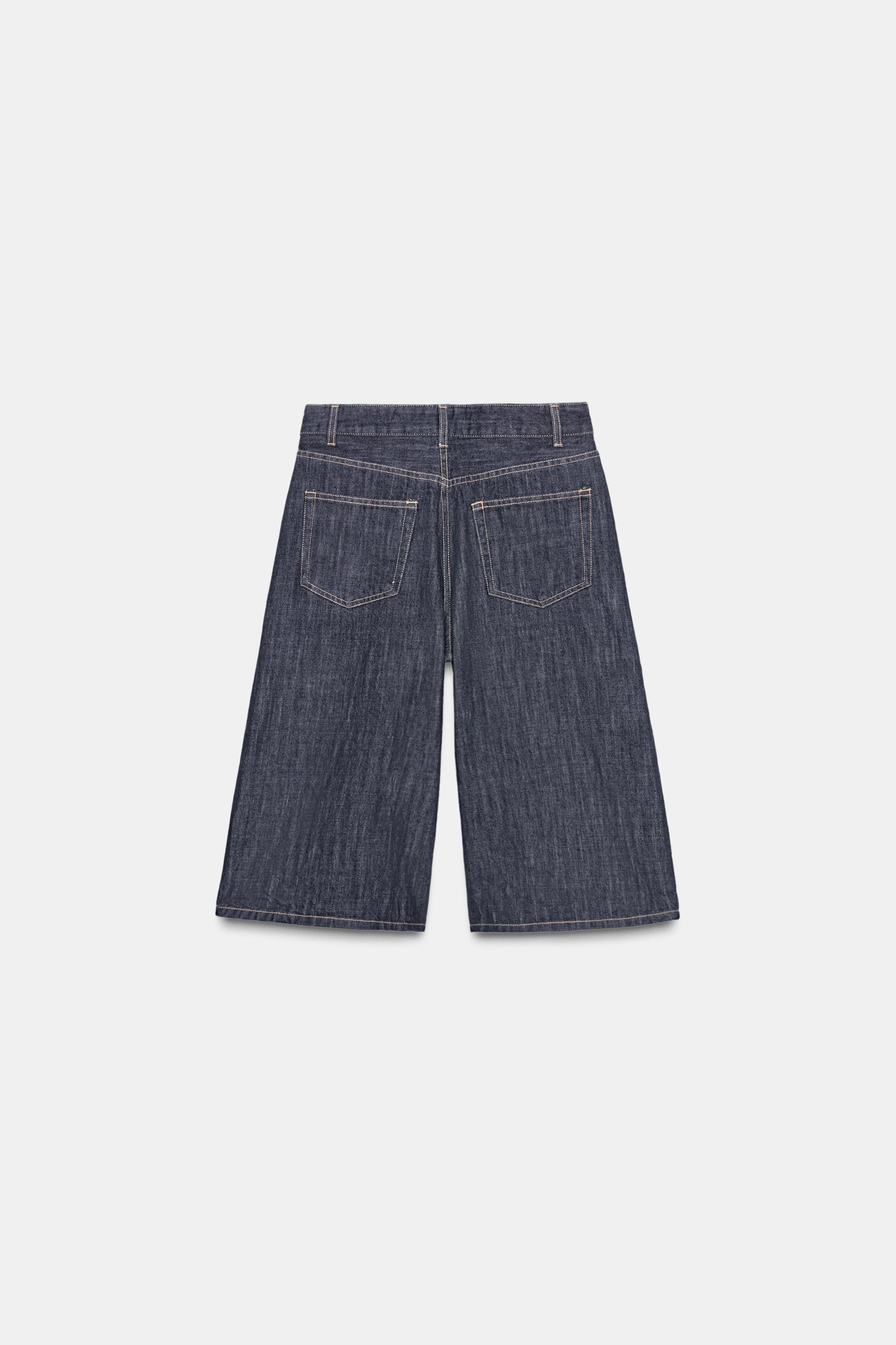 TRF MID-RISE DENIM JORTS | Zara US
