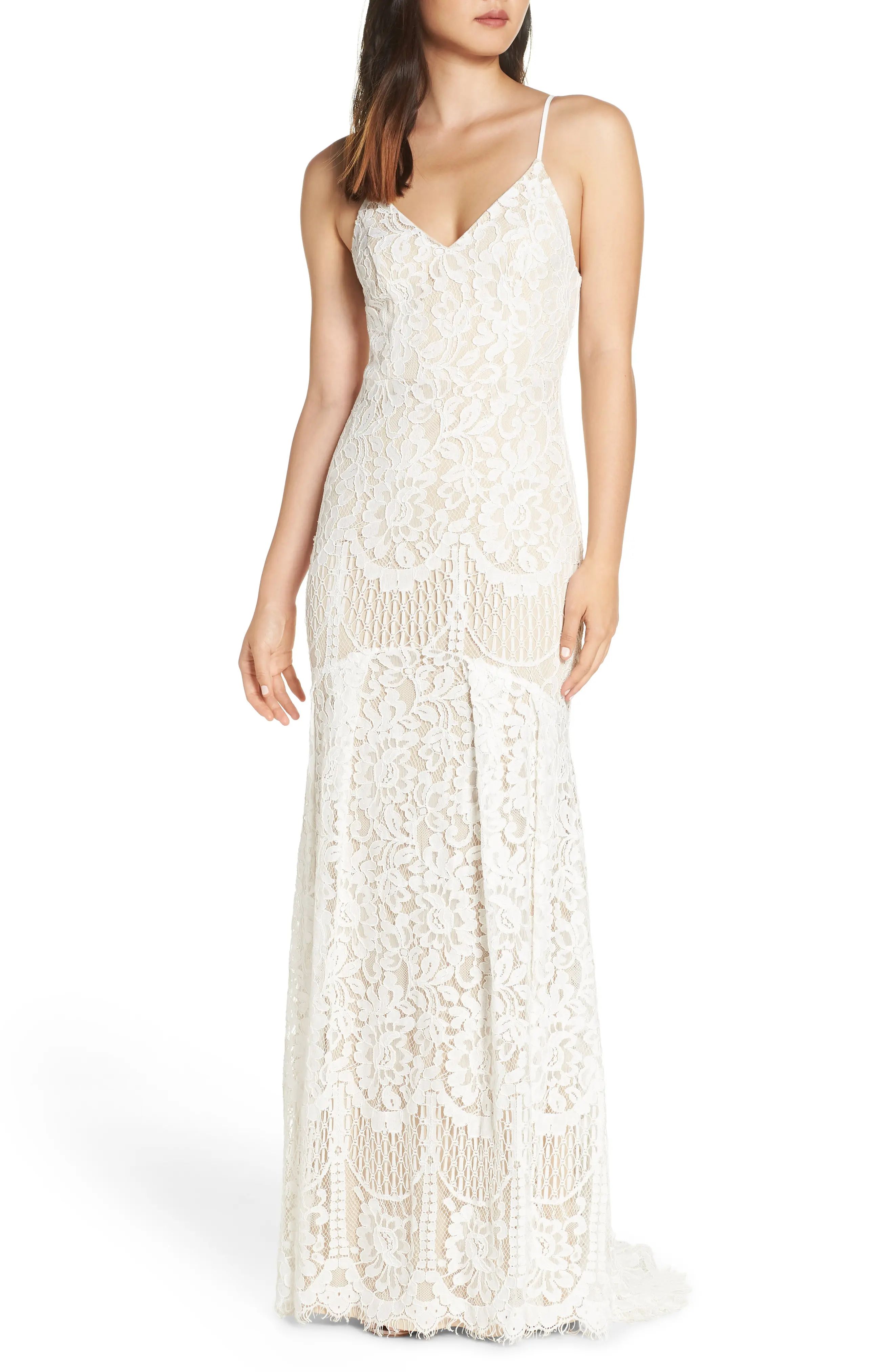 Lulus Flynn Lace Gown with Train | Nordstrom