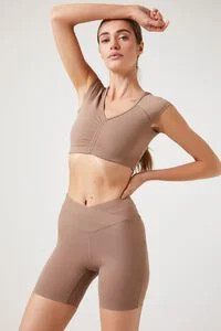 Active Surplice-Waist Biker Shorts | Forever 21 (US)