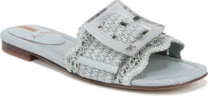 Bambi Raffia Buckle Slide Sandal (Women) | Nordstrom