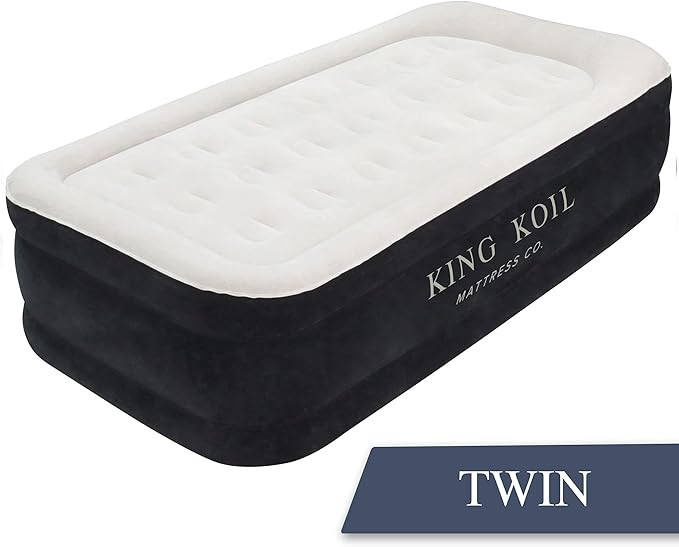 King Koil Plush Pillow Top Twin Air Mattress with Built-in High-Speed Pump for Camping, Home & Gu... | Amazon (US)