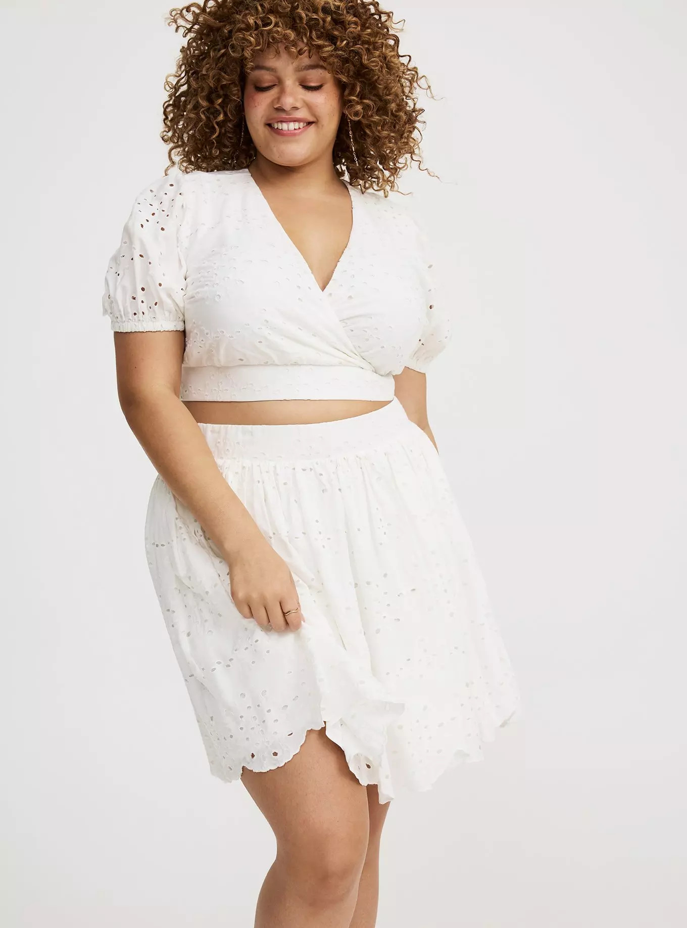 Surplice Scallop Mini Skirt Set | Torrid (US & Canada)