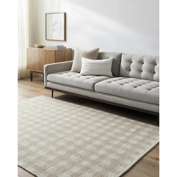 Lavande Plaid Wool Area Rug | Wayfair North America