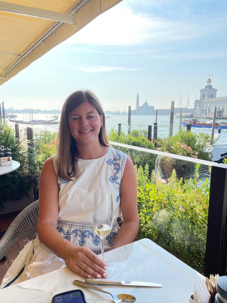 Breakfast in Venice with a view. This Zara dress was perfect to stay comfortable, but fashionable even in the intense heat! I wore a slip under, but it’s not see through (I’d still wear skin tone lingerie!)#LTKunder100 

#LTKtravel #LTKeurope