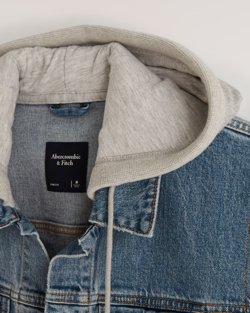 Hooded Denim Jacket | Abercrombie & Fitch (US)