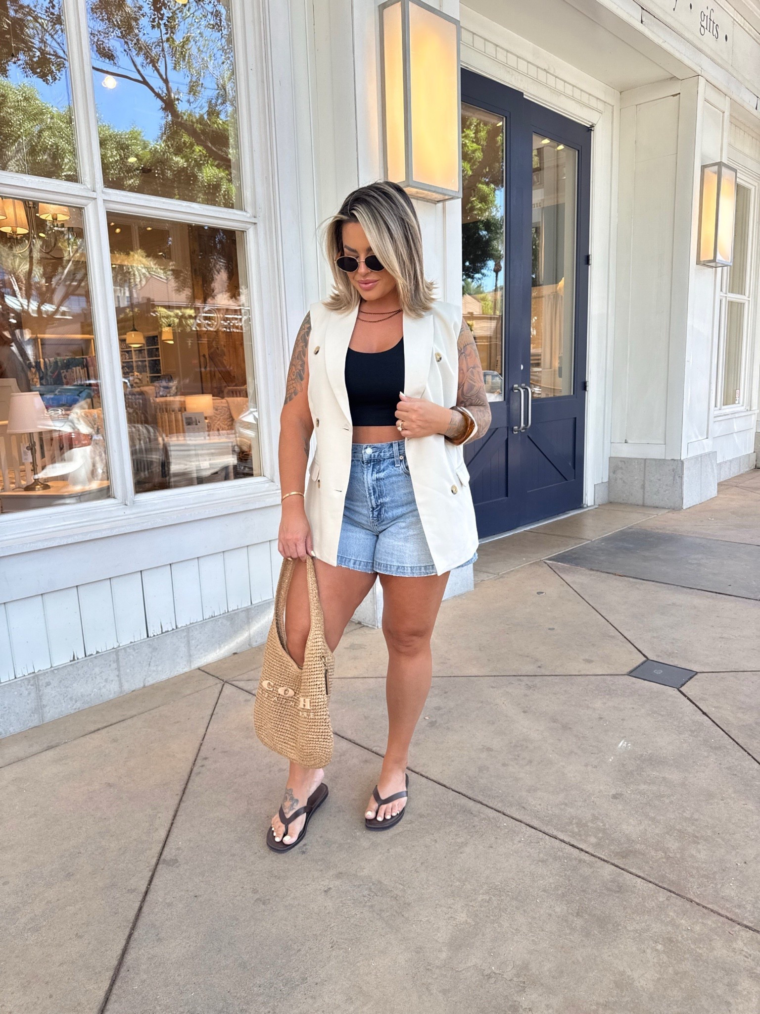 Shorts sized up to a 32, pricey but def worth it. ( also linked a couple other denim short favs as well) 
Vest L came in an Amazon set linked below. 
Bra top XL 
#amazon #denimshorts 

Follow my shop @shaynaslife on the @shop.LTK app to shop this post and get my exclusive app-only content!

#liketkit 
@shop.ltk
https://liketk.it/5e4yJ

#LTKMidsize #LTKFindsUnder50 #LTKFindsUnder100