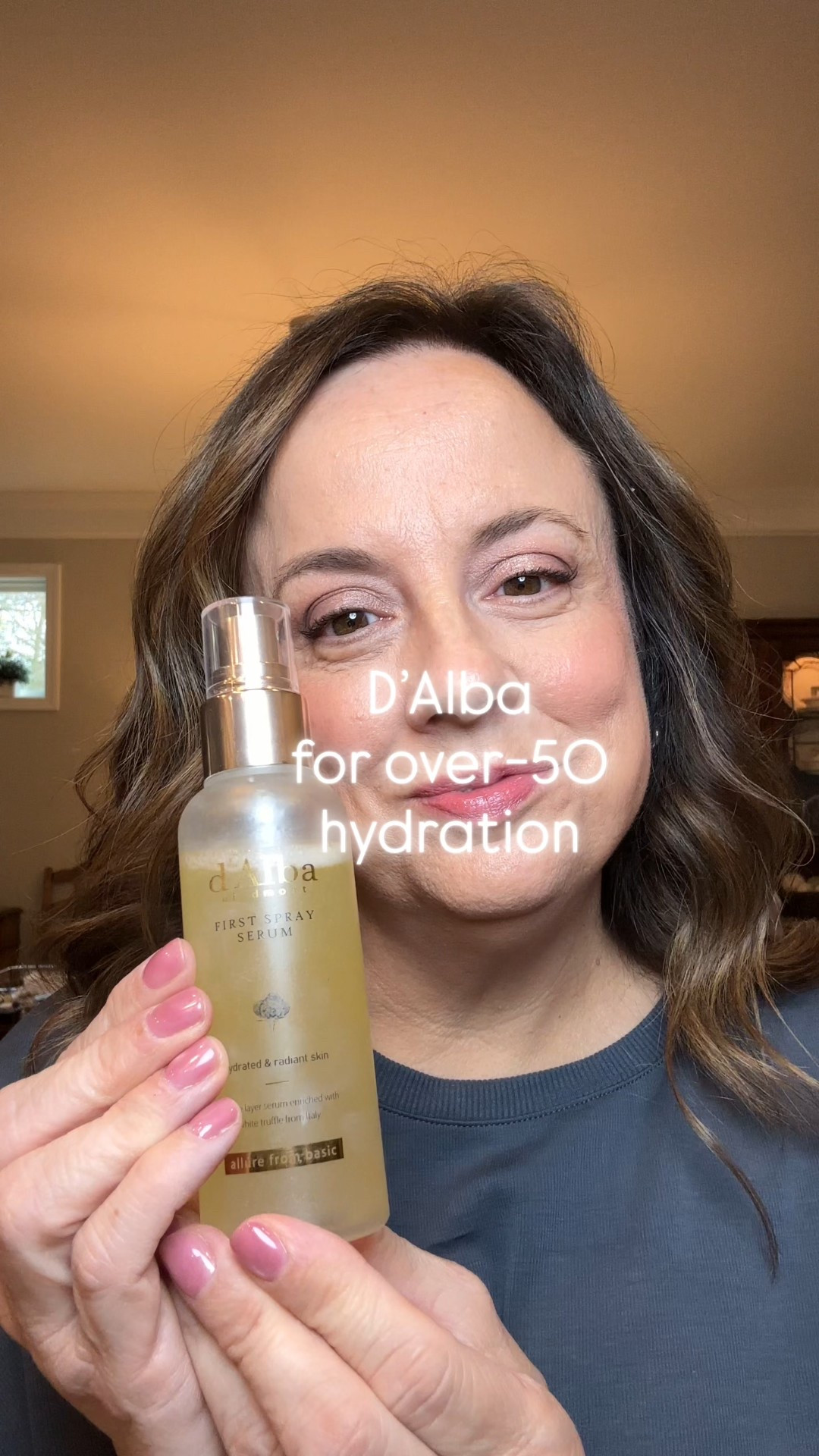 The D'Alba First Serum Spray is excellent for mature skin. It's a 3-in-1 product that can be used before, during and after makeup application to prep, hydrate and set. It gives a healthy glow through a very fine mist spray infused with Vitamin E and White truffle oil. Check it out!

#LTKOver40 #LTKBeauty