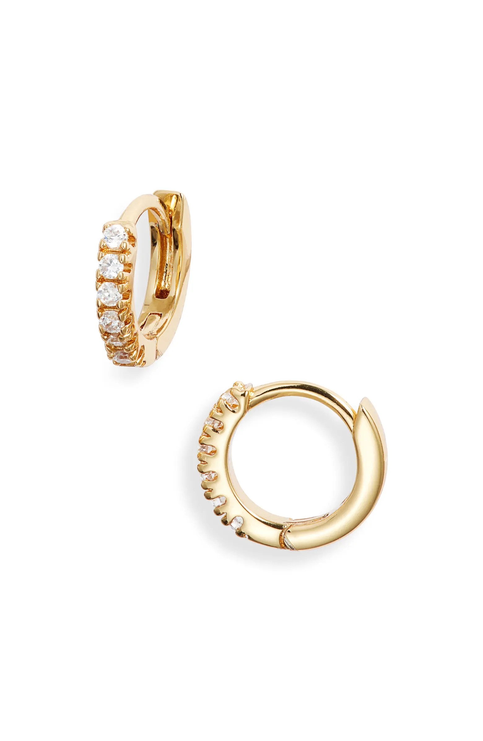 Demi Fine Cubic Zirconia Huggie Hoop Earrings | Nordstrom