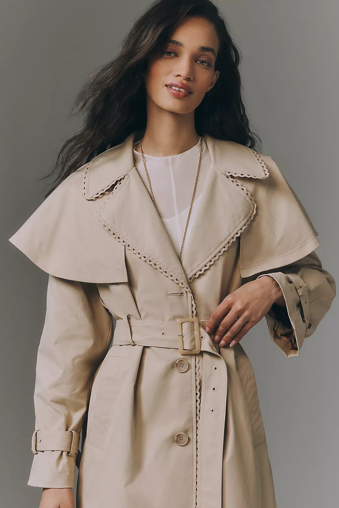 By Anthropologie Capelet Trench Coat | Anthropologie (US)