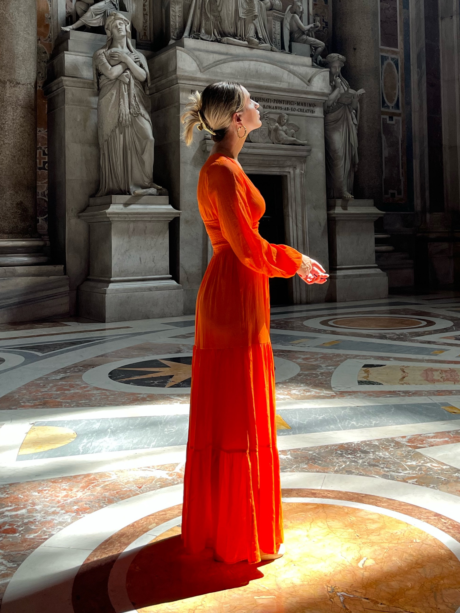 When I traveled to Italy, I decided to pack lots of dresses for comfort and style. I chose this dress for my tour of the Vatican and St. Peter’s Basilica since they ask that your shoulders and legs are covered. I love this moment when my mom caught me admiring the stunning architecture! 

#LTKstyletip #LTKtravel