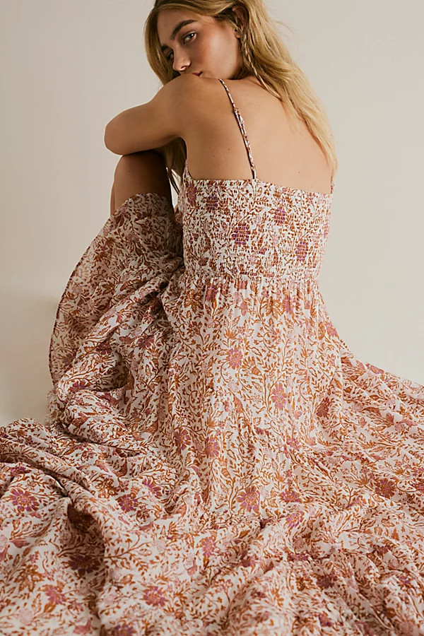 Sundrenched Printed Maxi Dress by Free People, Ivory Combo, XS | Free People (Global - UK&FR Excluded)