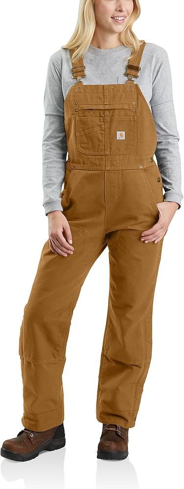 Carhartt womens Relaxed Fit Washed Duck Insulated Bib Overall | Amazon (US)
