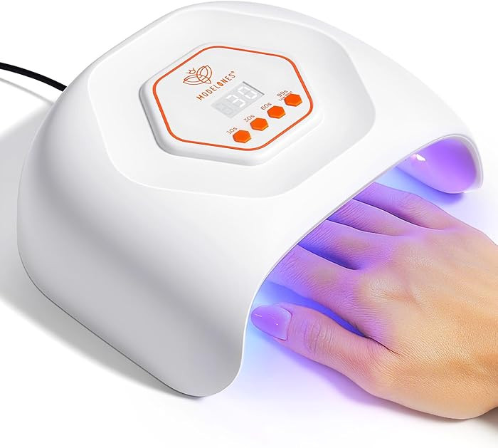 modelones UV LED Nail Lamp, Light for Gel Nails Nail Dryer Gel Polish Fast Curing with 4 Timer Sm... | Amazon (US)