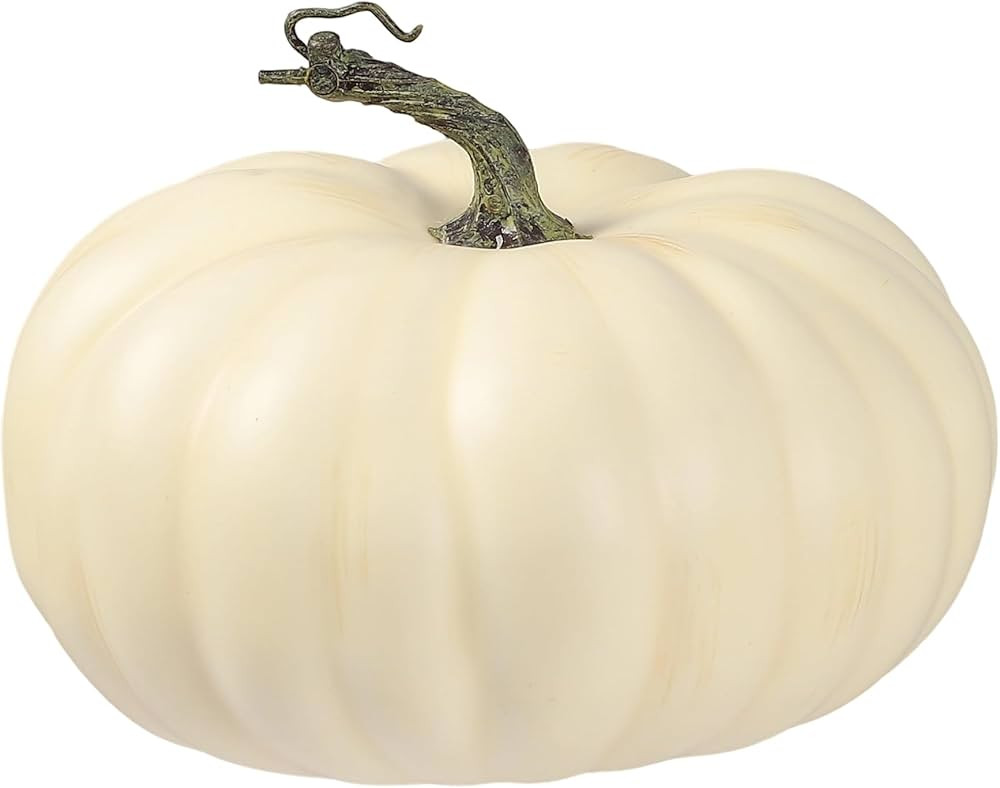 Artificial Pumpkin Cream White Realistic Foam Pumpkin Fall Decor Fake Fruit Vegetable for Harvest... | Amazon (US)