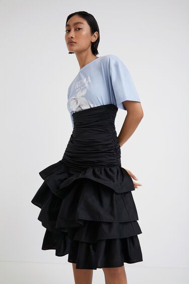 Stella Jean ruffled draped skirt | Desigual (UK)