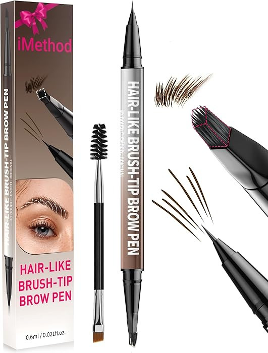 iMethod Eyebrow Pen - Eyebrow Pencil,2-in-1 Eyeliner Dual-Ended Microblading Eyebrow Pencil Long ... | Amazon (US)