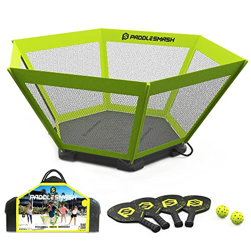 PaddleSmash - Pickleball Yard Game, As Seen on Shark Tank - Beach, Backyard, Lawn, Outdoor Activities for Adults and Family - Easy Assembly, Includes 4 Paddles, 2 Balls & Case | Amazon (US)